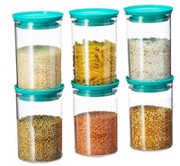 GOPI Airtight Plastic Storage Containers, Set of 6 (900 ml Each) (Blue)