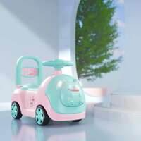 Cockatoo-Kids Baby Bunny Swing Car for Kids Ride-On Magic Car with LED Lights & Music Push & Glide Toy for Toddlers with Backrest Seat & Big Wheel Push Car for Ages 1-3 Pink & Sea Green Up to 25 Kg