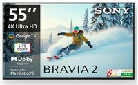 Sony 139 cm (55 inches) BRAVIA 2 4K Ultra HD Smart LED Google TV K-55S25B (Black)