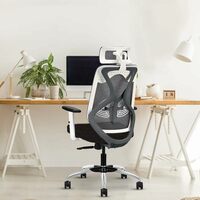 Spyder Craft Ergonomic Mid-Back Office Chair with Headrest and Armrests, Adjustable Height and Swivel, Mesh Desk Chair for Home or Office