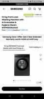SAMSUNG 9KG FRONT LOAD WASHING MACHINE 
