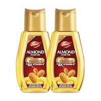 Dabur Almond Hair Oil - 580ml(290ml*2) | Provides Damage Protection | Non Sticky Formula | For Soft & Shiny Hair | With Almonds, Keratin Protein, Soya Protein & 10X Vitamin E