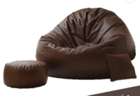 SPACEX XXXL Bean Bag with Footstool & Cushion 