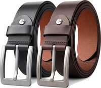 big loot Urban alfami Genuine leather Belt for Men | Pack of 2 | BLACK-BROWN |(All Sizes Available  Price At 12 Rupee)