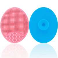 ApLiQ Soft Silicon Body Scrubber for Bathing, Skin Soother Bath Brush, Mini Silicone Scalp Scrubber, Craddle Cap Brush, Kids, Newborn Baby, Toddler Silicone Massage Brush for Cleansing (Pack of 2)