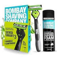 Bombay Shaving Company Sensi Smart 3 Razor and Charcoal Shaving Foam Combo
