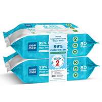 Mee Mee Pure Water Wet Wipes with Lid 80 pcs × 2 (160 Pcs) [Use Coupon - NFY8C4XP]