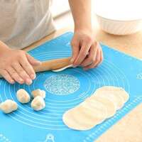 Ecosmos Silicone Baking Mat Silicone Chapati Atta Kneading Mat Non-Stick Fondant Rolling Mat Stretchable for Kitchen Roti Chapati (Baking Mat 50 * 40 cm)(Multicolor) (DW-2)