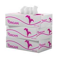 Origami 2 Ply Facial Tissue Pack | Car Tissue - Pack of 3 (100 Pulls Per Box, 600 Sheets)