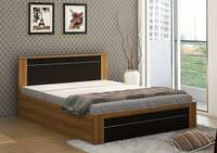 Spacewood Rio Queen Size Engineered Wood Bed with Box Storage (Woodpore Finish, Natural Teak) [Apply ₹7000 Off Coupon]