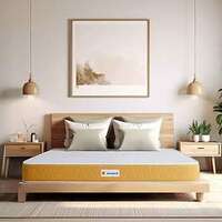 Sleepwell Dual Mattress | Reversible | High Density (HD) Foam | 6-inch King Bed Size, Medium Soft & Hard (Orange,78x72X6)