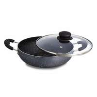 Amazon Brand - Solimo Non-Stick Kadai with Glass Lid