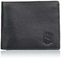 Nelle Harper Men's Leather Bifold Wallet, Black, (NHMLWV007)