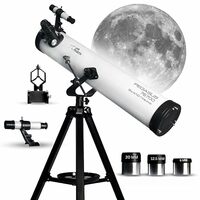 Pie Matrix Pegasus 76700 Newtonian Reflector Telescope with 235x Ultra HD Zoom,Fully Coated Glass Optics,Alt-Az Mount, Professional Telescopes to Explore Moon, Saturn Rings, Planets & Deep Sky Objects