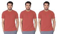 Lux Nitro Men's Regular Fit (Round Neck T-Shirt_Spiced Coral XL)