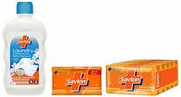 MRP ERROR: Savlon Laundry Disinfectant & Refreshing Liquid 500ml & Moisturizing Glycerin soap bar, Pack of 5-125g each & Glycerine Soap, 125g (Buy 3 Get 1 Free)