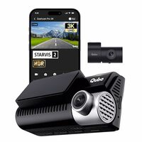 Qubo Car Dashcam Pro 3K with Sony STARVIS 2 IMX675 Sensor | Front + Rear | Hero Group | NightPulse Vision | 5MP UHD Front (140°), 2MP FHD Rear | 3.2" LCD | Built-in GPS, Wi-Fi, Mic | Up to 1TB Storage