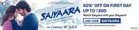 BookMyShow - SAIYAARA Movie First Day BOGO Offer