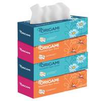 Origami 1 Ply Paper Napkins Pull Box | Pack of 4 (100 Pulls Per Box, 400 Sheets)