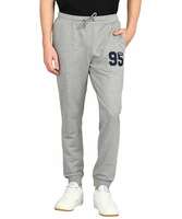 Alan Jones Clothing Men Mid Rise Cotton Blend Joggers Track Pants | French Terry | Zipper Pocket | Casual, Gym & Lounge Wear