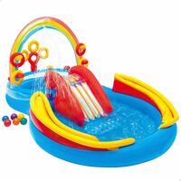 Intex Inflatable Rainbow Ring Water Play Centre, Multi Color