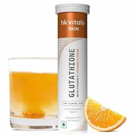 HealthKart hk vitals Glutathione - 15 Effervescent Tablets | L-Glutathione Tablets with Vitamin C & E, for Skin Glow & Hydration, No Added Sugar, Orange Flavour