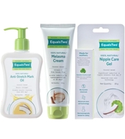 EQUALSTWO Mother Care Combo of Anti-stretchmark Oil (200ml) + Nursing Gel (25gm) + Melasma Cream (100gm), 100% Natural & Dermatologically Tested, Combo for New Moms & Expecting Mothers, Pack 3