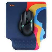 Tizum Gel Memory‑Foam Mouse Pad – Ergonomic Wrist Support, Non‑Slip (Blue) At Just Rs.389