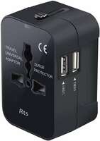 rts Universal Travel Adapter, International All in One Worldwide Travel Adapter