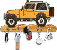 Raptech Wooden Key Holder for Wall – 5 Hooks, Multicolor