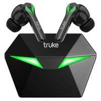 truke BTG1 Truly Wireless Bluetooth Earbuds with Game Mode, 48H Playtime, 13mm Drivers- Black(location specific)