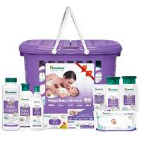 Himalaya Baby Gift Pack (9 pieces) with FREE Maternity Basket (Violet) 