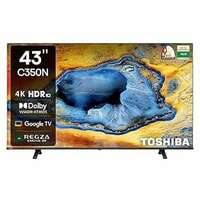 TOSHIBA 108 cm (43 inches) C350NP Series 4K Ultra HD Smart LED Google TV 43C350NP (Black)