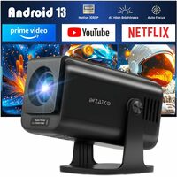 WZATCO Yuva Go Pro Fully Automatic Native 1080P Android 13.0 Smart Projector -  Black