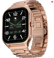 Fire-Boltt Stelaris Luxury Steel Watch 45.2mm (1.78) AMOLED Always-on Display 123 Sports Smartwatch  (Pink SS Strap, Free Size)