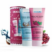 [sample] ORACURA Fresh Breath Natural Toothpaste (Coconut & Blue Spirulina) (Grapes) | Quantity: (75g x 2)