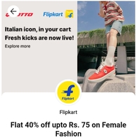 Flipkart x Paytm : flat 40% off on female fashion (add to coupon)
