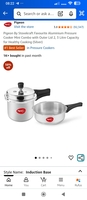 Pigeon By Stovekraft Favourite Aluminium Pressure Cooker Mini Combo with Outer Lid 2, 3 Litre Capacity for Healthy Cooking (Silver)