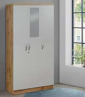 DeckUp Plank Cove 3-Door Engineered Wood Wardrobe with Mirror [SBI CC]