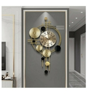 Decor incredible Precision Crafted Modern Golden Metal Wall Analog Clocks For Every Room [Size- 36X2X21 Inch]

