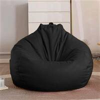 GIGLICK XXXL Faux Leather Bean Bag Filled with Beans