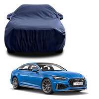 Sulfar 100% Water Resistant Car Body Cover Compatible with Mirror for Audi RS5 (Triple Stitched, Full Bottom Elastic, Navy Blue)