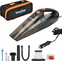 Woscher 1612|110W Vacuum Motor & 5000 PA Powerful Suction| 13 Ft Cord With Hepa Filter Car Vacuum Cleaner (Black)
