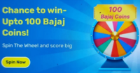 Bajaj Finserv Game : Spin and Win Up To 100 Bajaj Coin (9th-31st july)