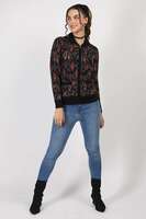 FLORAL PLUSH JACQUARD ZIPPER