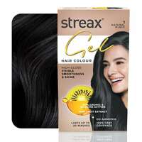 Streax Gel Hair Colour for Women & Men, Natural Black 1, 150 ml 