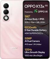 OPPO K13x 5G 6000mAh and 45W SUPERVOOC Charger & AI (Sunset Peach, 128 GB)  (4 GB RAM)