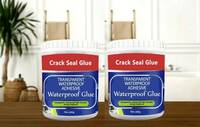 Vostik Pack of 2 Crack Seal Transparent Waterproof Glue for Roof Water Leakage Solution Adhesive  (300 g)