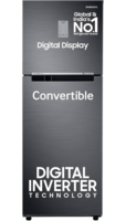 Samsung 236 L, 3 Star, Convertible, Digital Inverter with Display Frost Free Double Door Refrigerator (RT28C3733B1/HL, Black