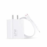 Mi Xiaomi Original 67W Fast Charger Combo/Rapid Charging with Qualcomm Quick Charge 3.0. Includes USB Type-C 6A Fast Charge Cable. Compatable with mobiles, laptops, and Power Banks (White)